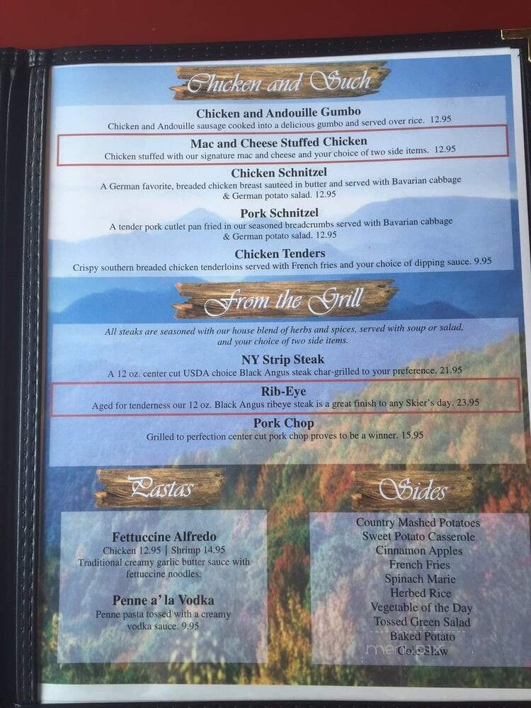 Sidewalk Cafe - Gatlinburg, TN menu_pic