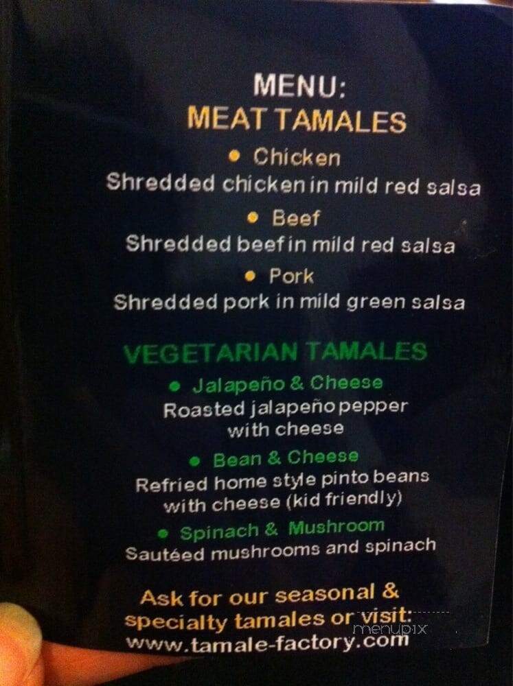 Tamale Factory - Gresham, OR menu_pic