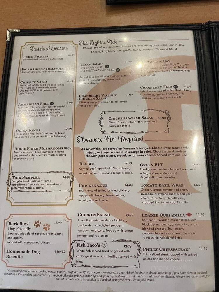 Caf at the Ridge - Kerrville, TX menu_pic