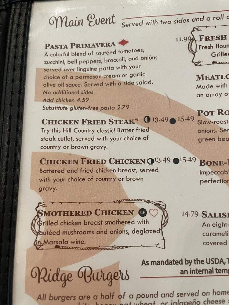 Caf at the Ridge - Kerrville, TX menu_pic