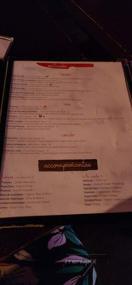 Club Tipico Dominicano - Miami, FL menu_pic