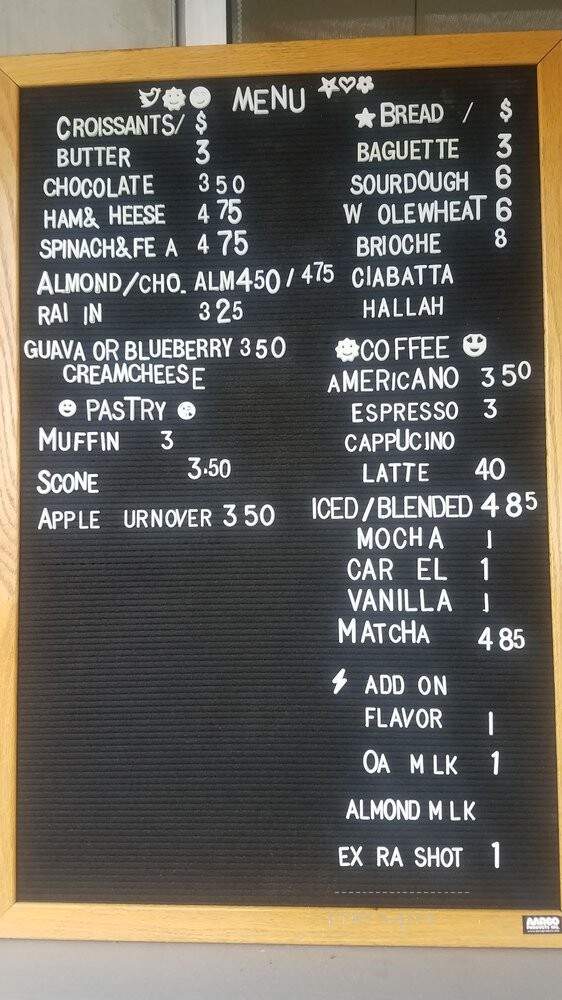 Le Pain de Jour - Hawthorne, CA menu_pic