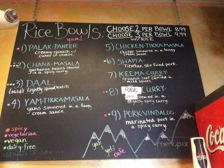 Yak and Yeti - Anchorage, AK menu_pic