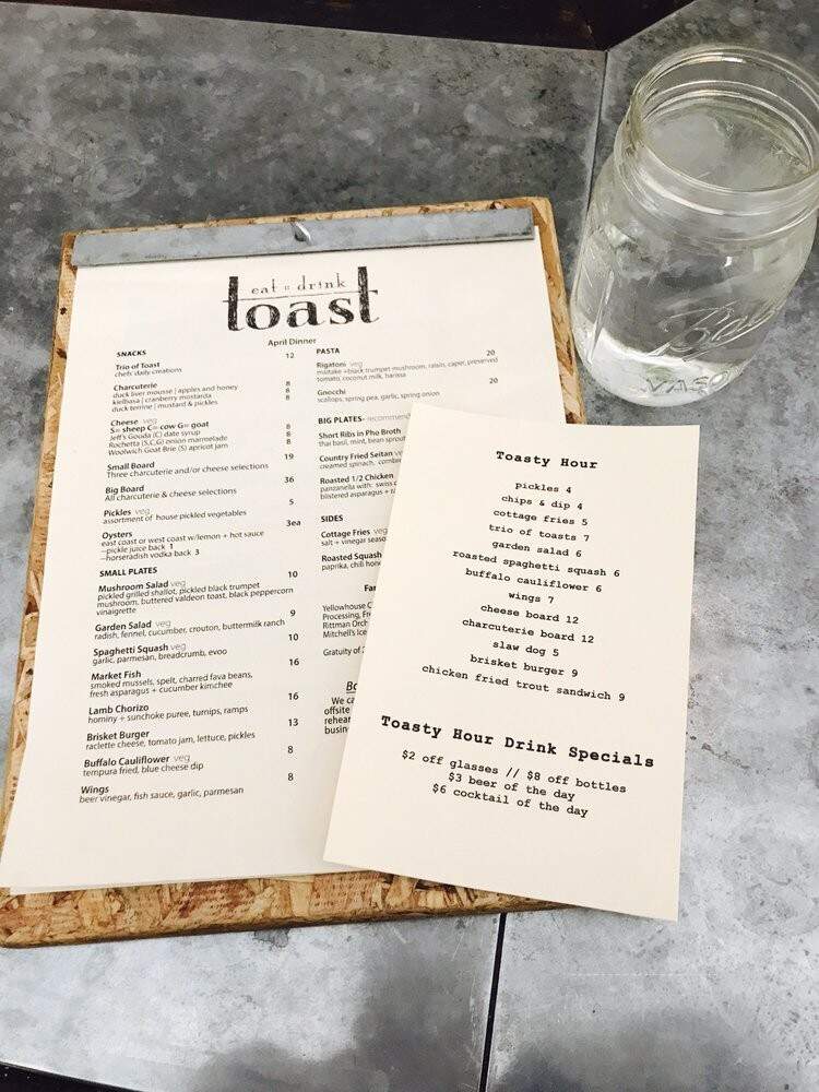 Toast - Cleveland, OH menu_pic