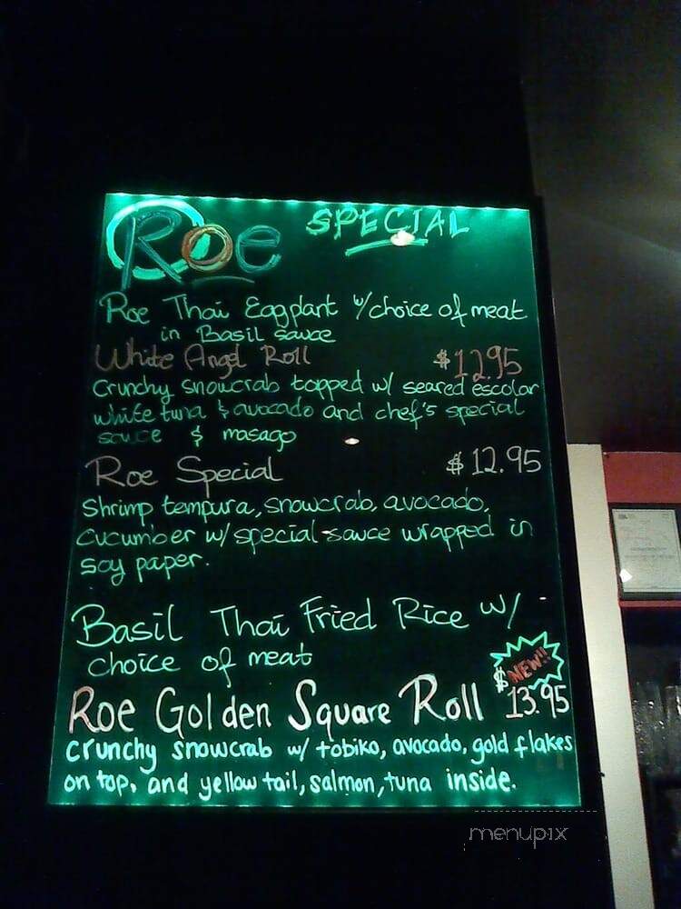 ROE Thai and Japanese contemporary - Philadelphia, PA menu_pic
