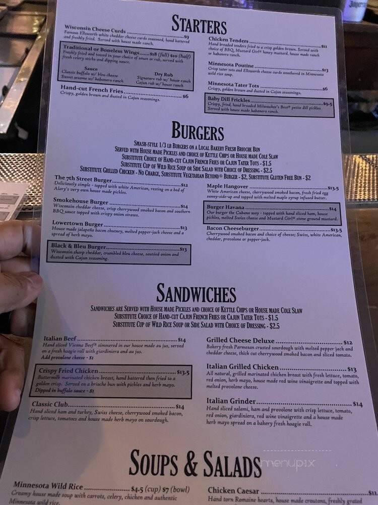 Alary's Bar - Saint Paul, MN menu_pic