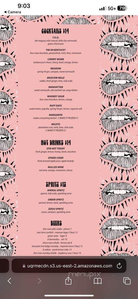 OTB - Brooklyn, NY menu_pic