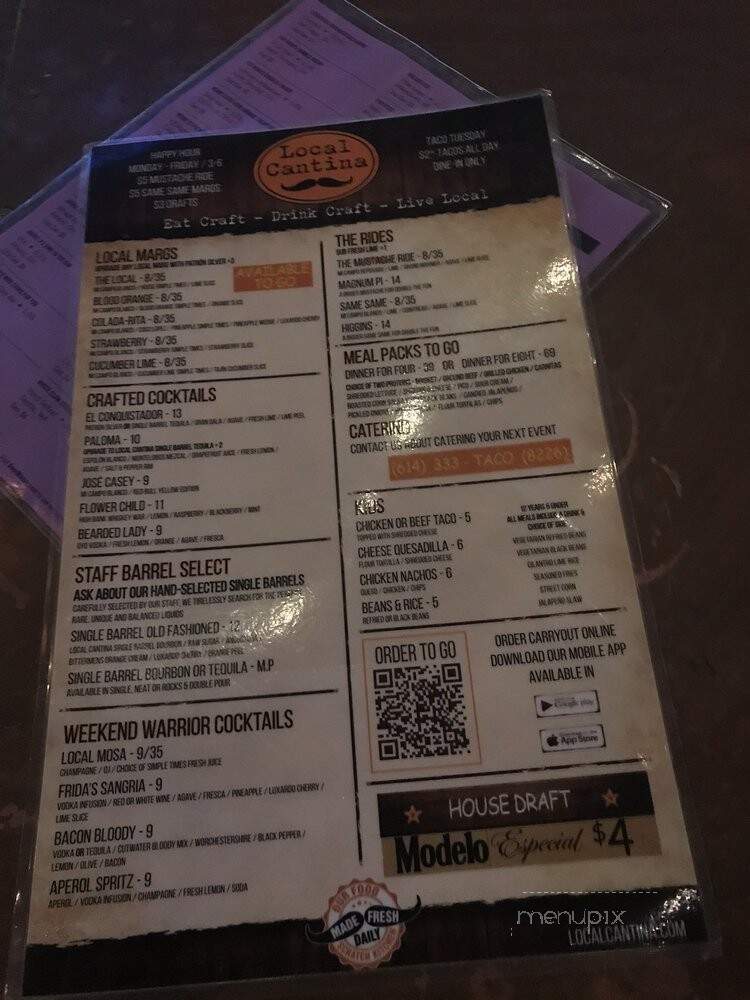 Local Cantina - Columbus, OH menu_pic
