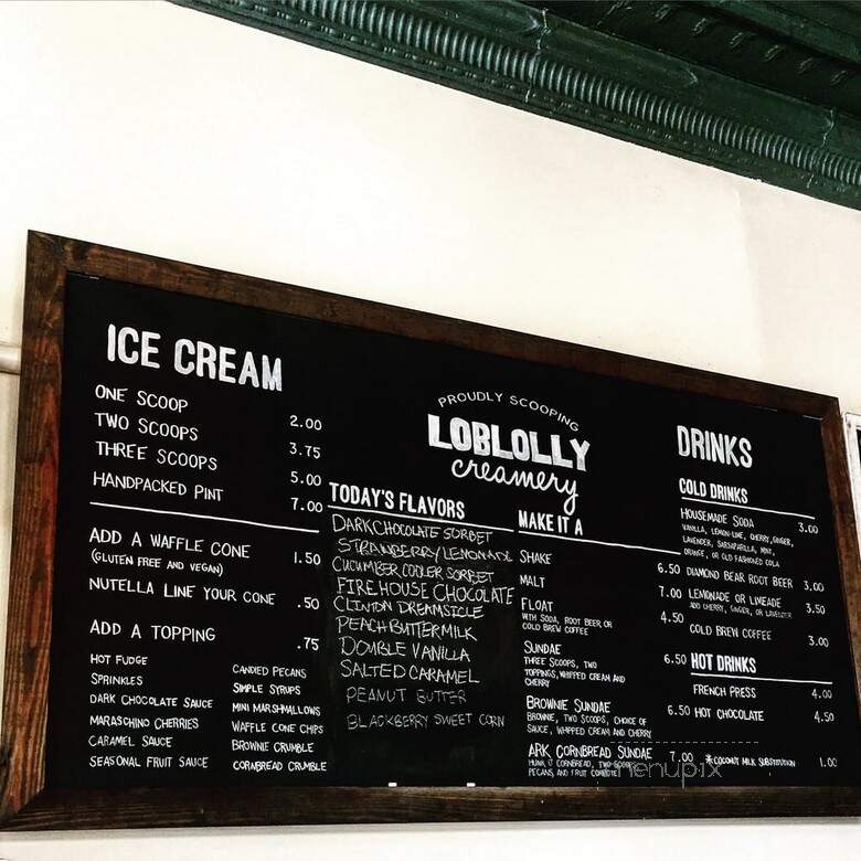 The Green Corner Store Soda Fountain - Little Rock, AR menu_pic