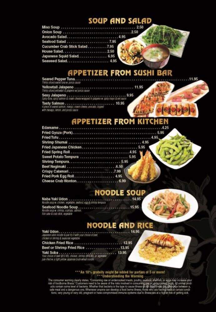 Sakura Japanese Steakhouse - Minot, ND menu_pic