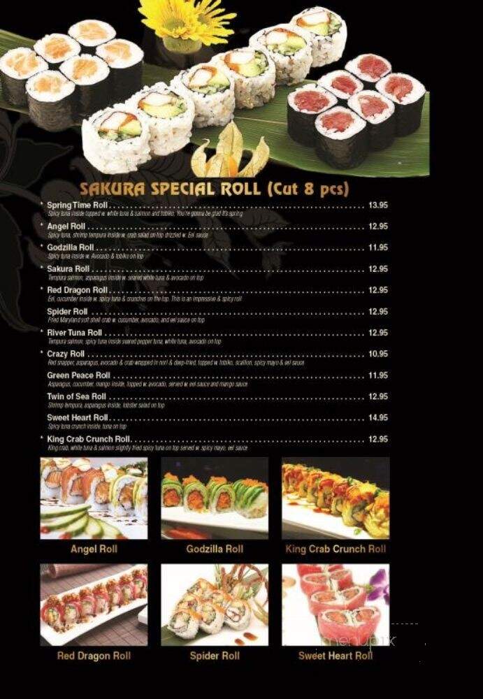 Sakura Japanese Steakhouse - Minot, ND menu_pic