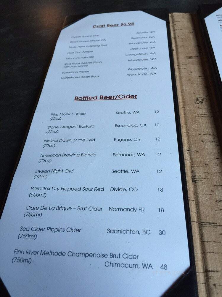 Fireside Cellars at Willows Lodge - Woodinville, WA menu_pic