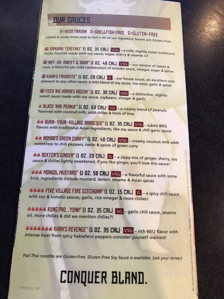 HuHot Mongolian Grill - Westminster, CO menu_pic