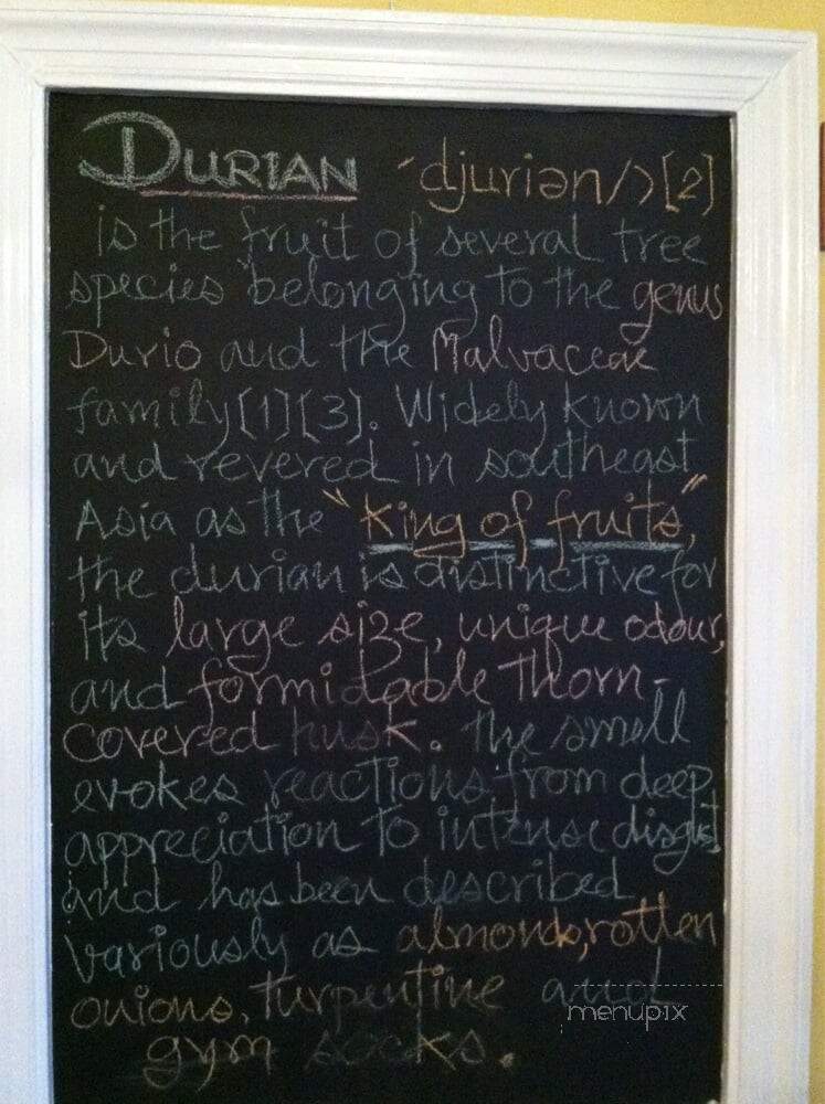 Durian - Larchmont, NY menu_pic