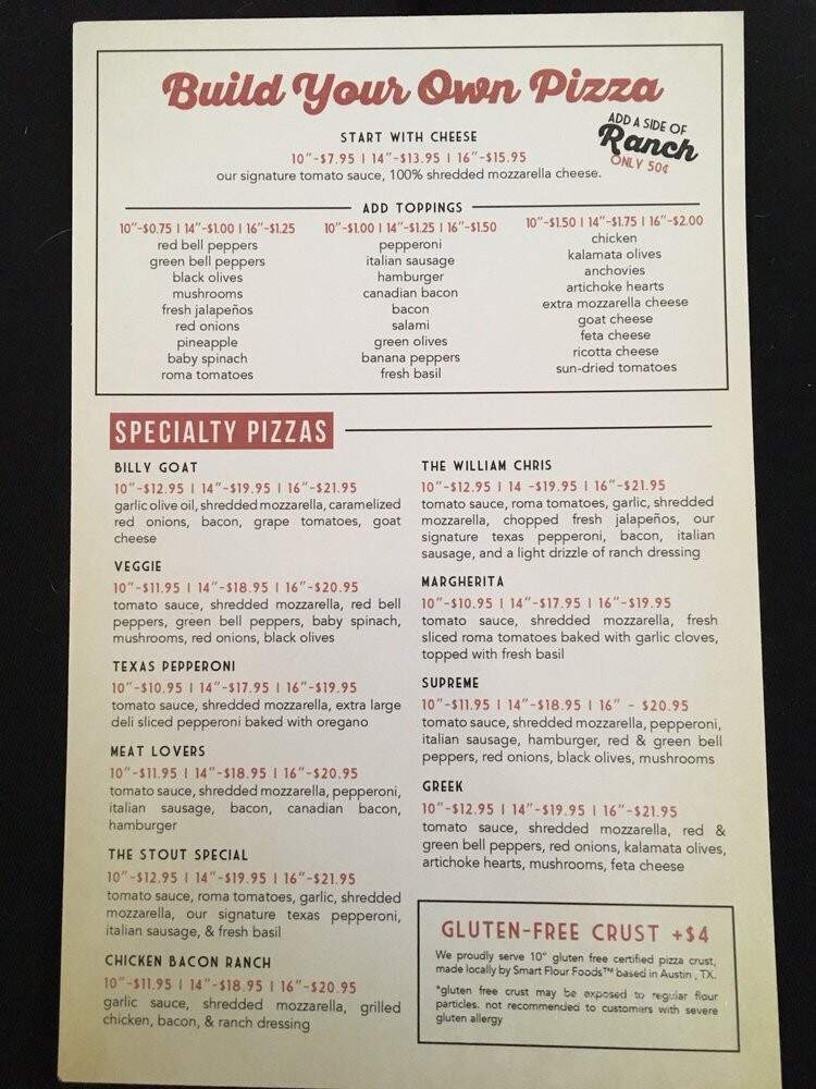 Stout's Pizza Co. - San Antonio, TX