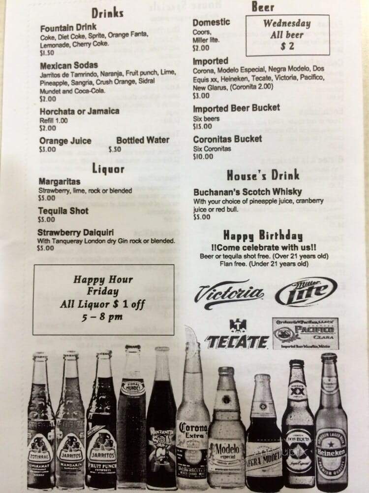 A La Brassa - Madison, WI menu_pic