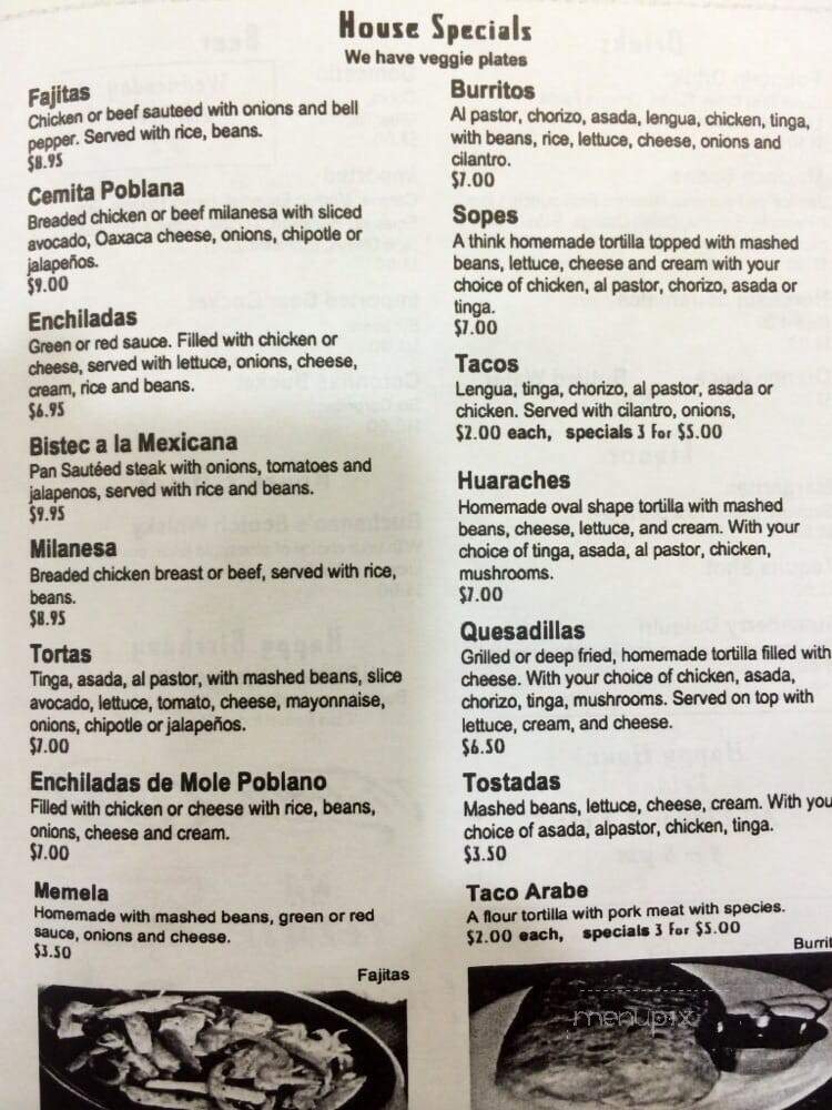 A La Brassa - Madison, WI menu_pic
