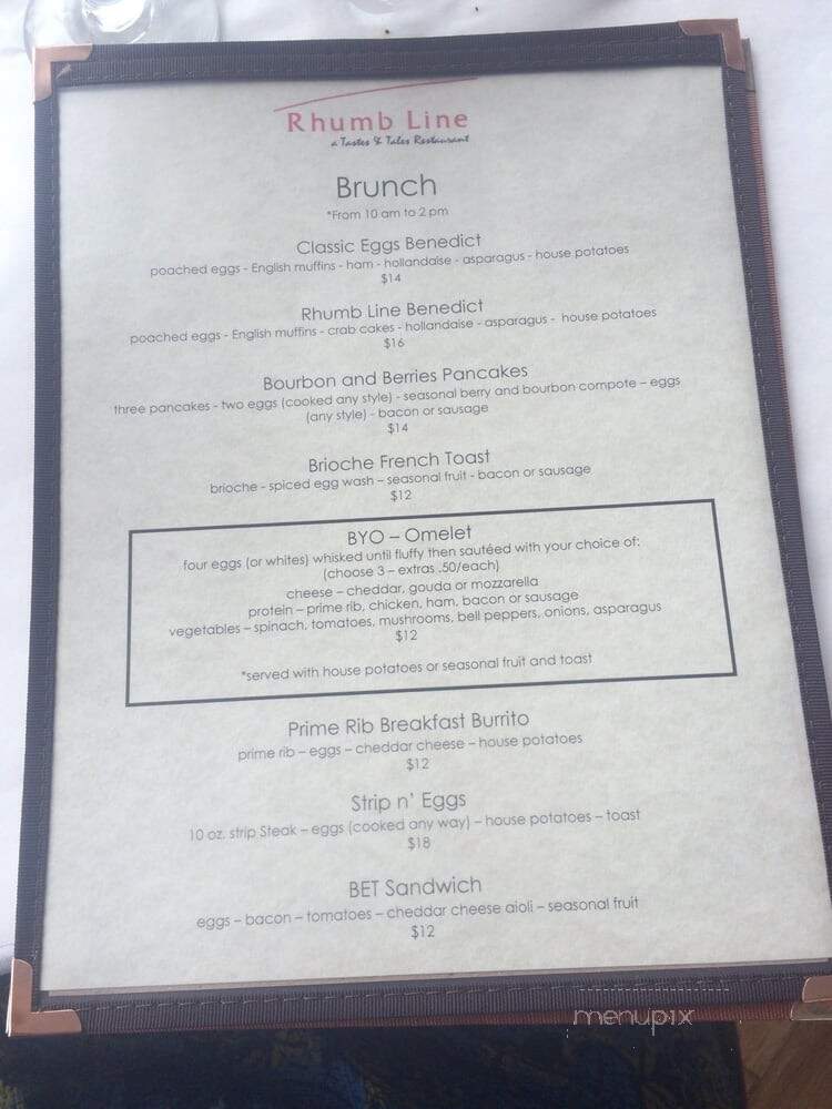 Rhumb Line Restaurant - Anderson Island, WA menu_pic