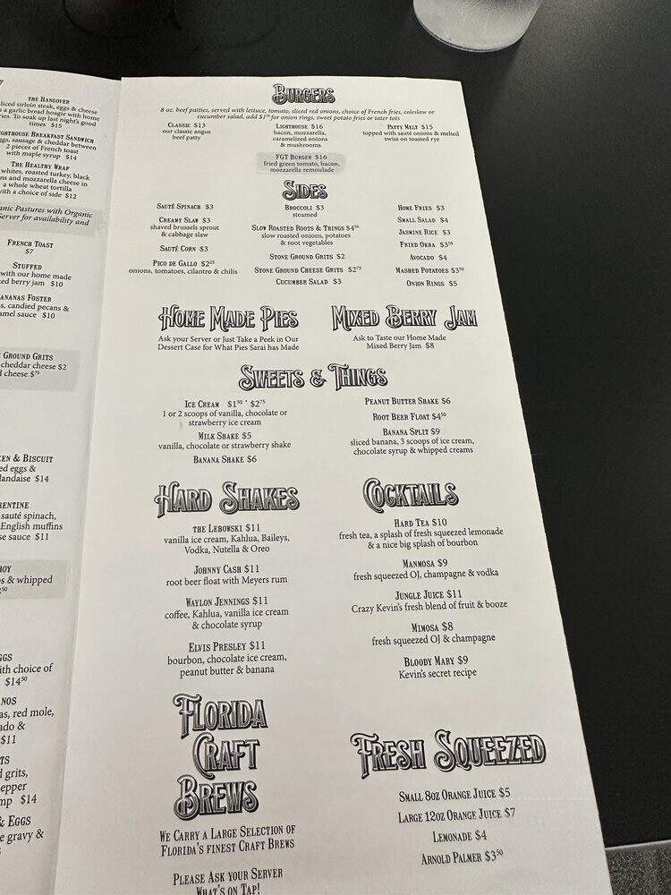 Lighthouse Diner - Jupiter, FL menu_pic