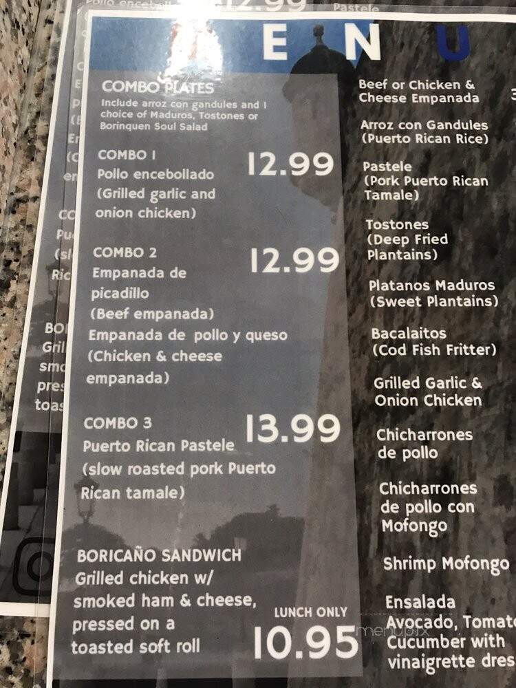 Borinquen SOUL - Oakland, CA menu_pic