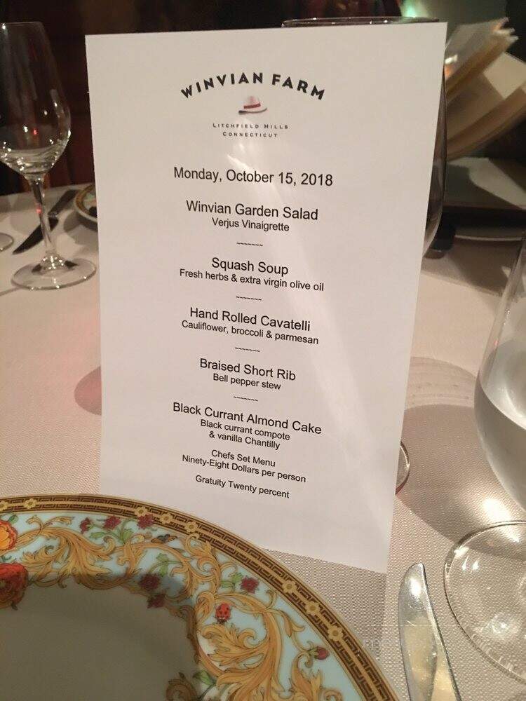 Winivan - Morris, CT menu_pic