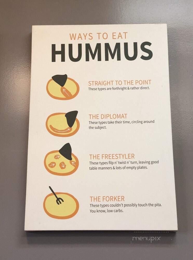 The Hummus Factory - Manhattan Beach, CA menu_pic
