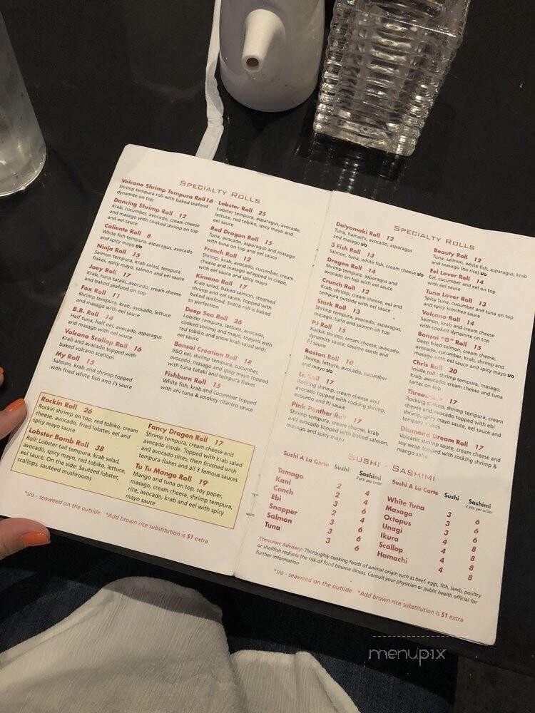 Bonsai Thai + Sushi - Miami, FL menu_pic