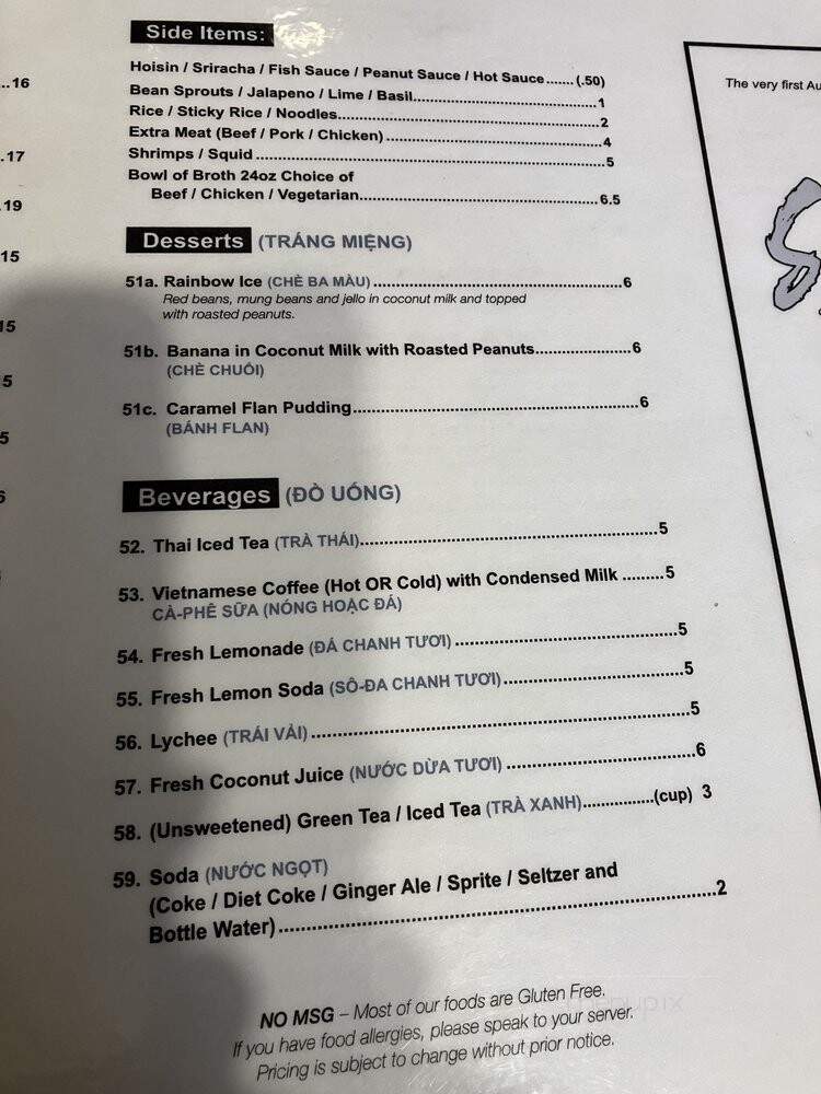Saigonese - Hartsdale, NY menu_pic