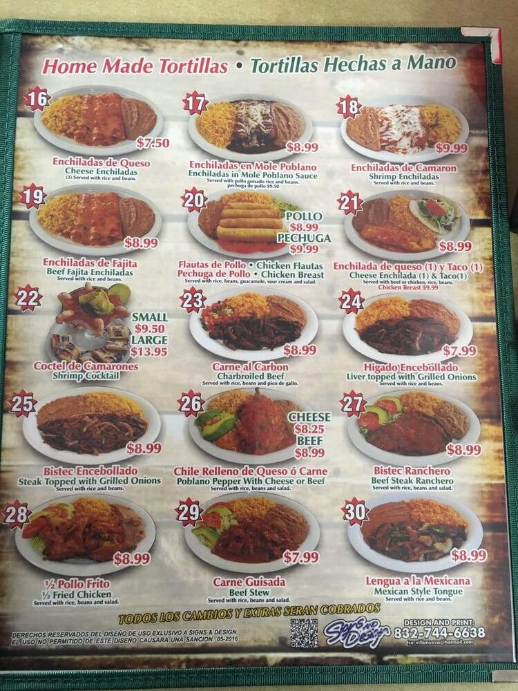 Taqueria De Jalisco #1 - Houston, TX menu_pic
