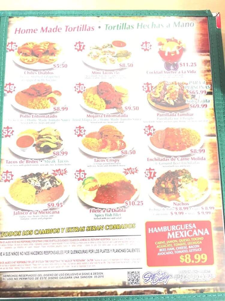 Taqueria De Jalisco #1 - Houston, TX menu_pic