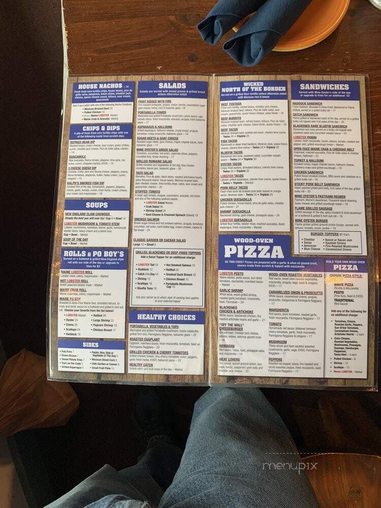 Mine Oyster Raw Bar - Boothbay Harbor, ME menu_pic