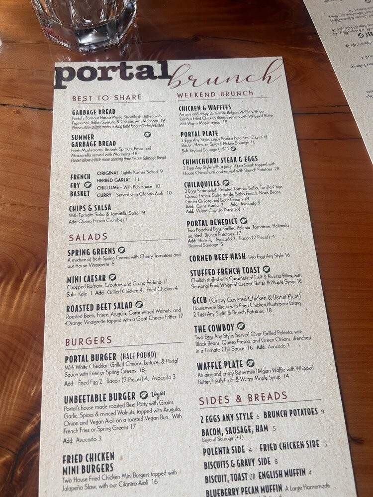 Portal - Oakland, CA menu_pic