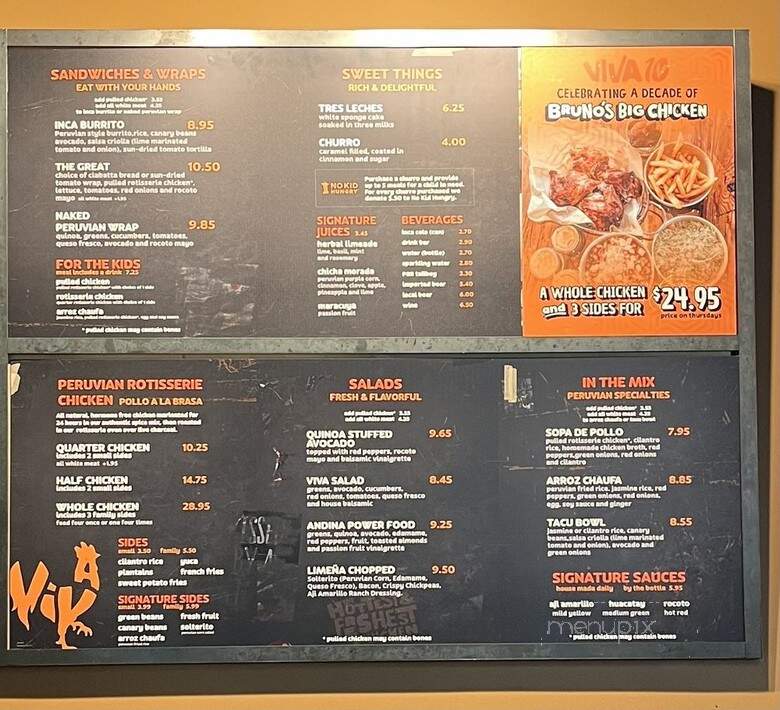 Viva Chicken - Charlotte, NC menu_pic