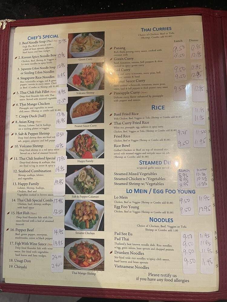 Thai Chili and Sushi - Denver, CO menu_pic
