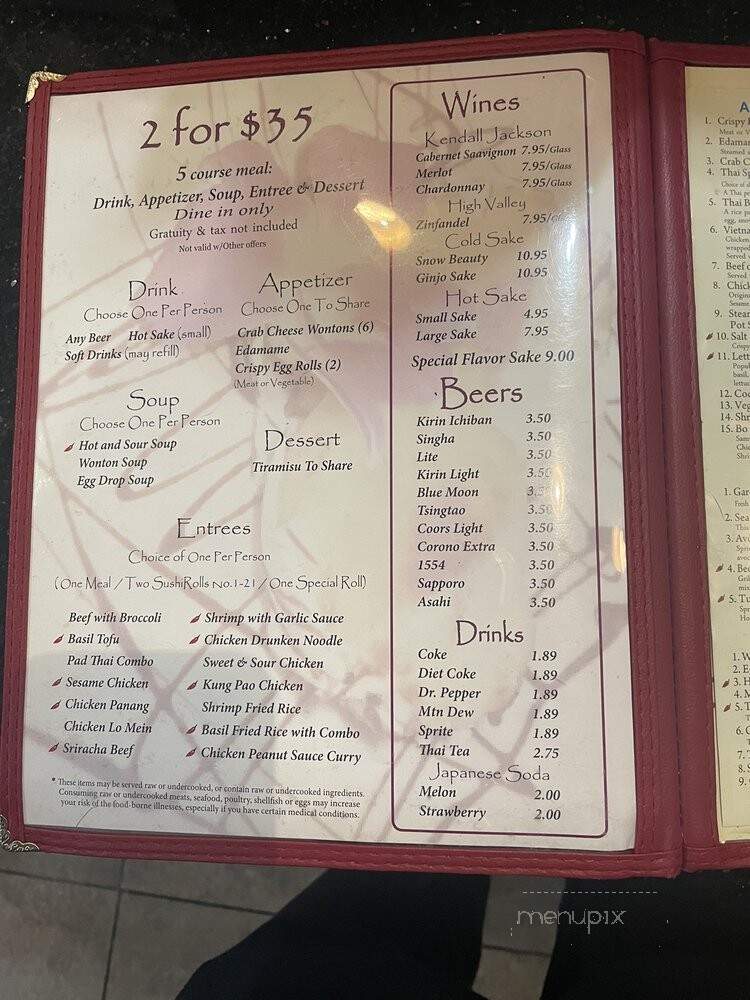 Thai Chili and Sushi - Denver, CO menu_pic