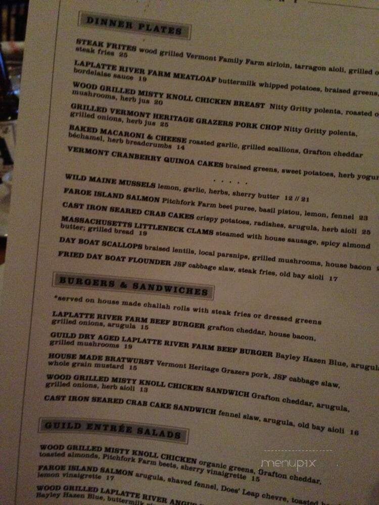 Guild and Company - South Burlington, VT menu_pic