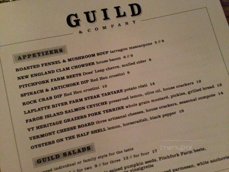 Guild and Company - South Burlington, VT menu_pic