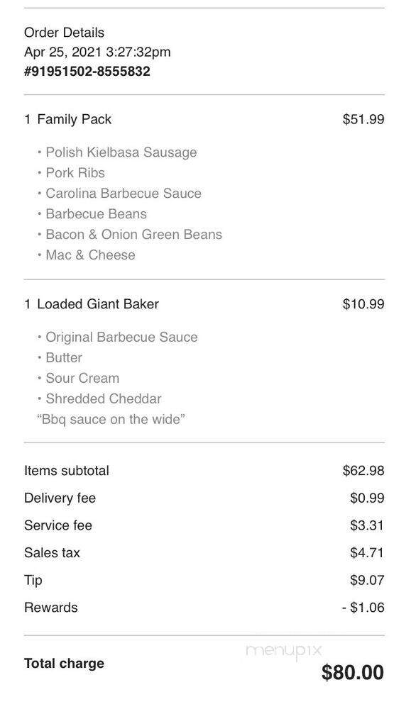 Dickey's Barbecue Pit - Asheville, NC menu_pic