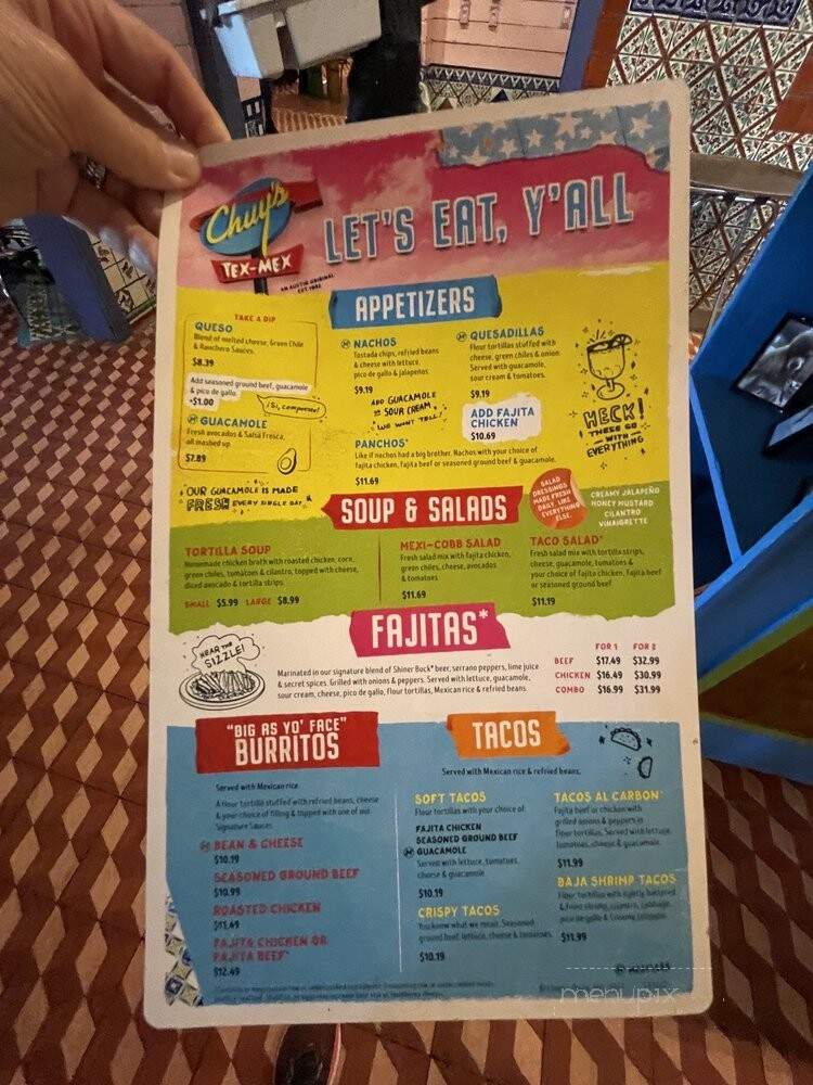 Chuy's - Nashville, TN menu_pic