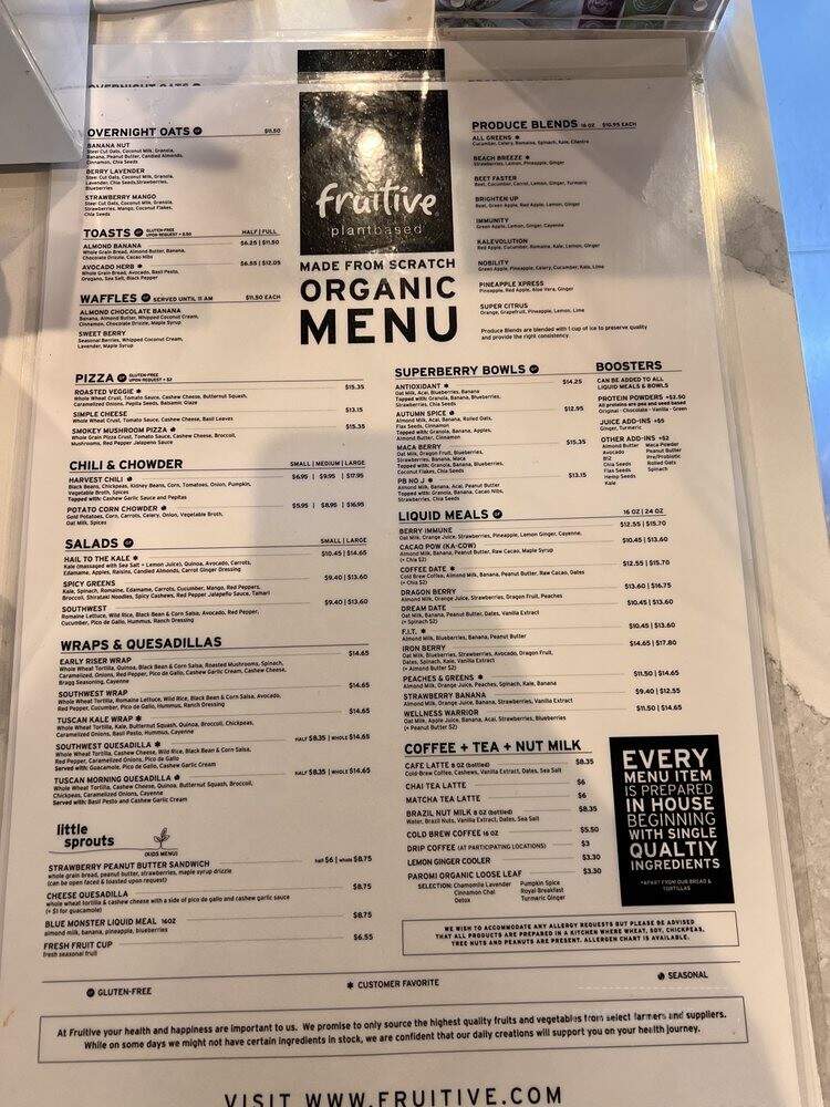 Fruitive - Virginia Beach, VA menu_pic
