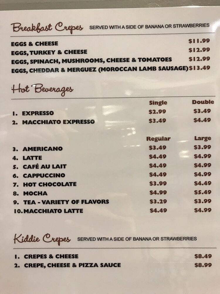Crperie de Paris - Redmond, WA menu_pic