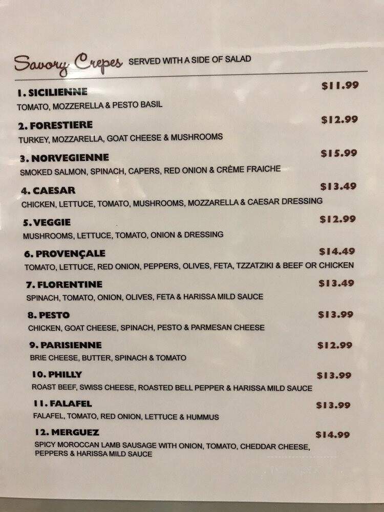 Crperie de Paris - Redmond, WA menu_pic