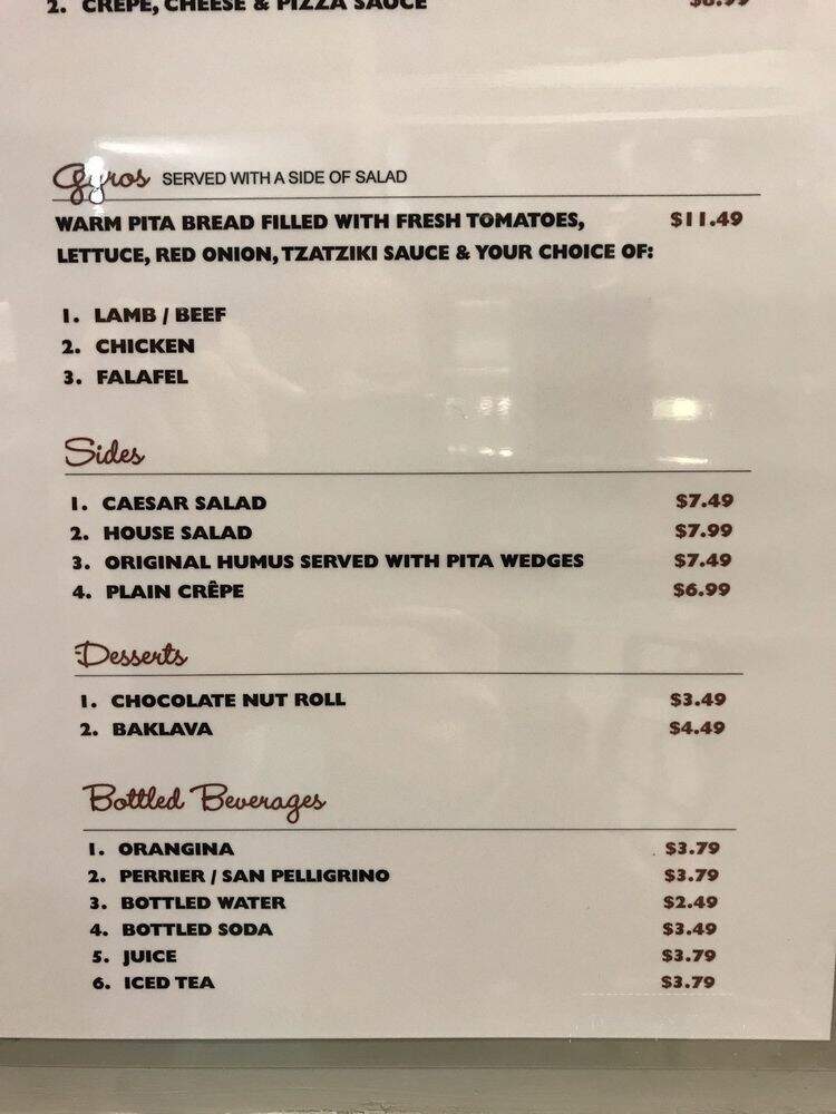 Crperie de Paris - Redmond, WA menu_pic