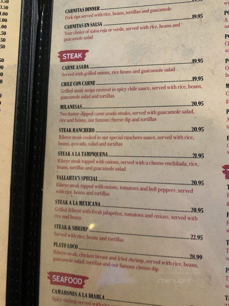 Vallarta's Mexican Rstrnt in - Lutz, FL menu_pic