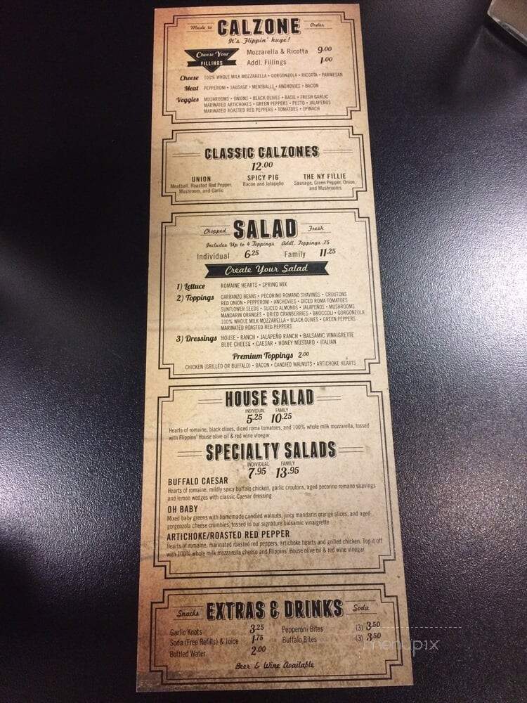 Flippin' Pizza 4S Ranch - San Diego, CA menu_pic