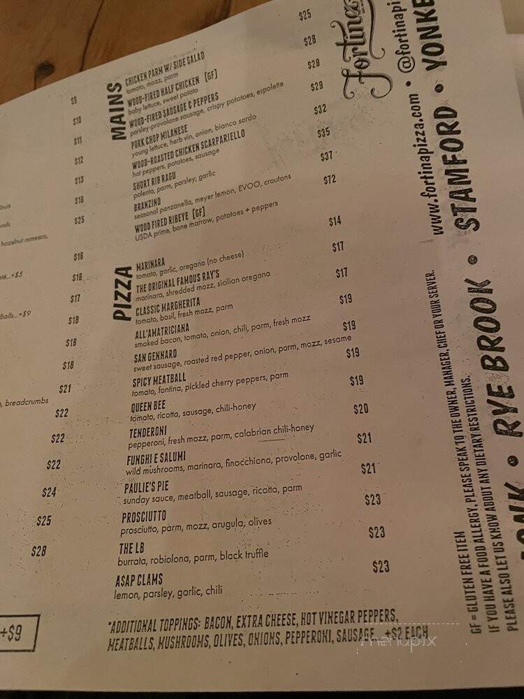Fortina - Armonk, NY menu_pic