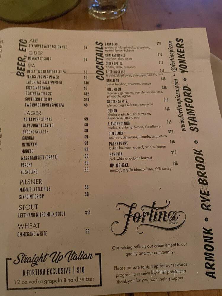 Fortina - Armonk, NY menu_pic