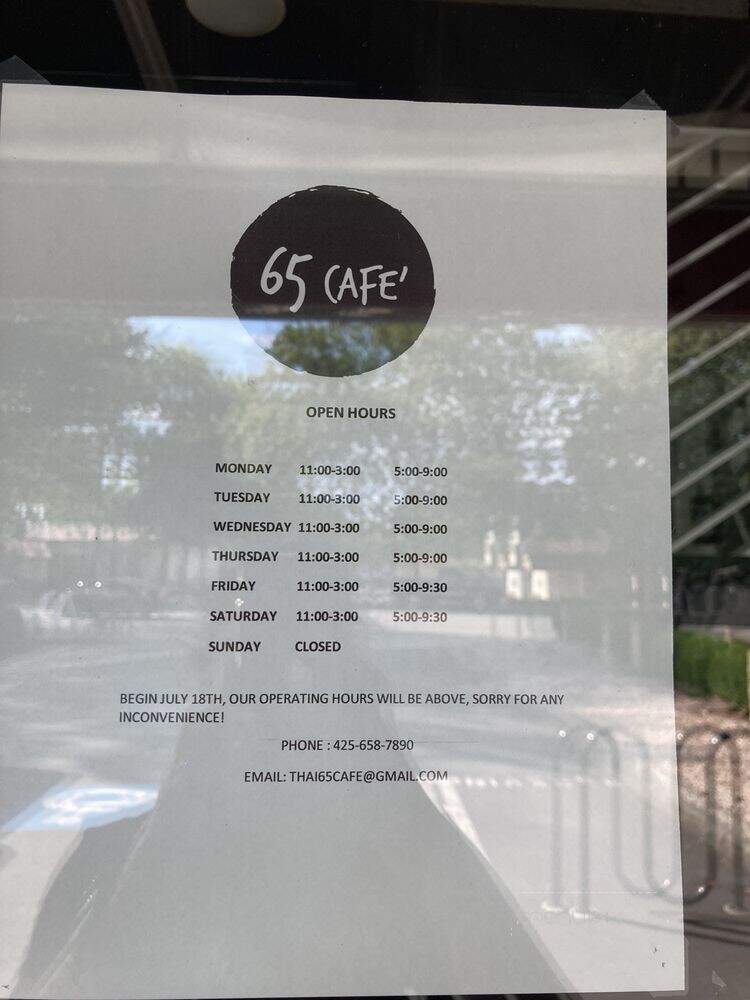 Thai 65 - Redmond, WA menu_pic