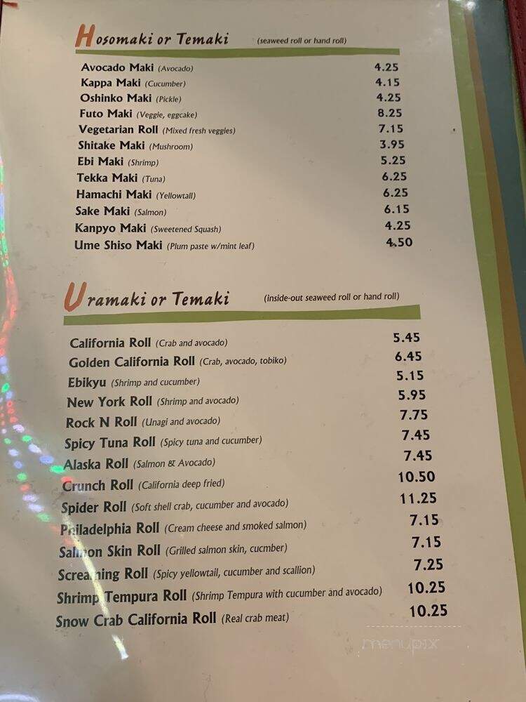 Fish N Gari - San Francisco, CA menu_pic