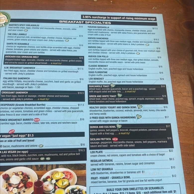 Jinky's - Thousand Oaks, CA menu_pic